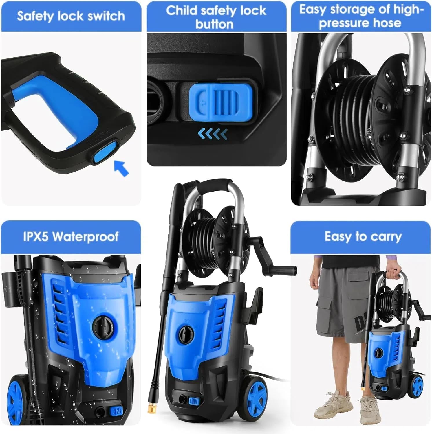 4800PSI Electric Pressure Wash - Electric Reel บทวิจารณ์และราคา