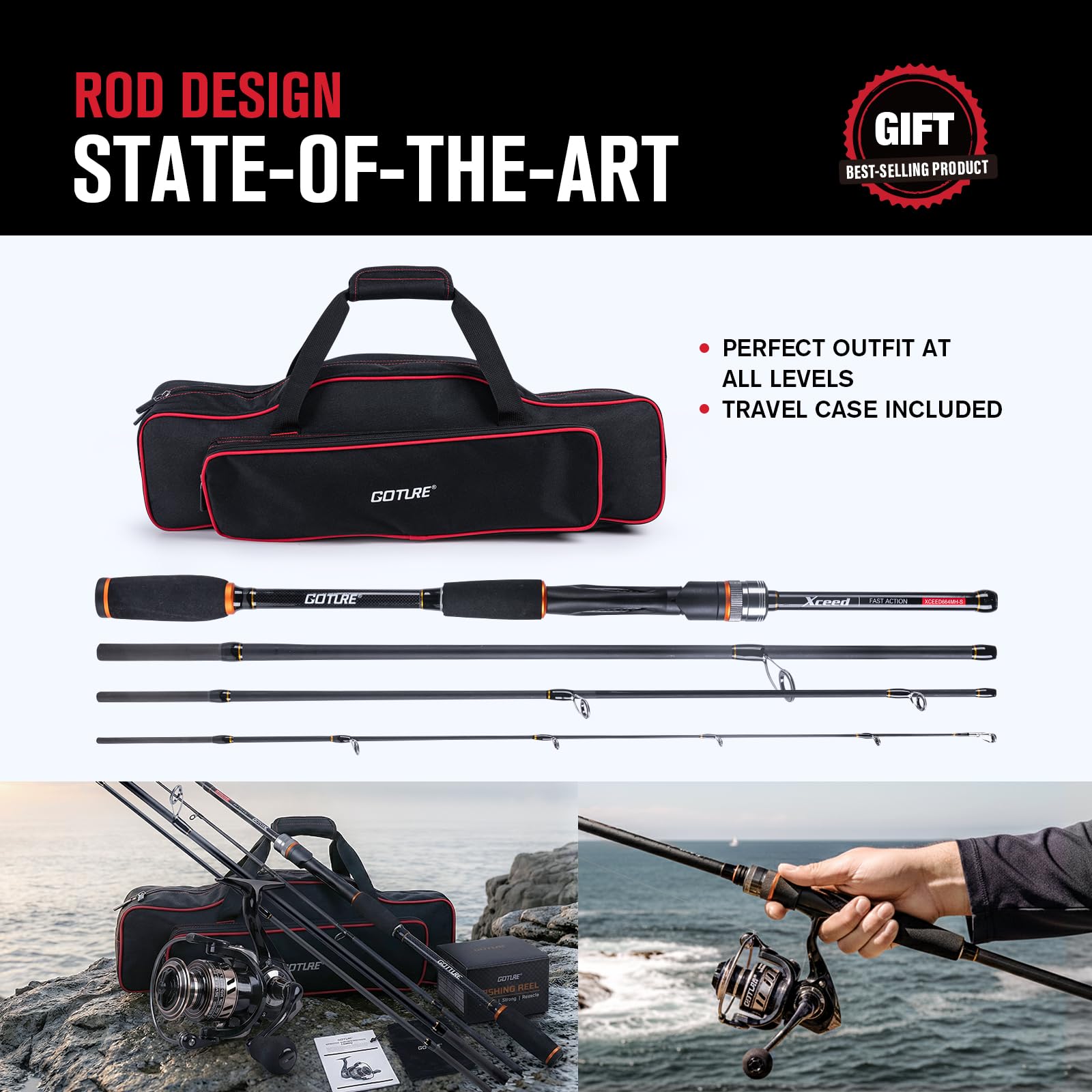 Goture Portable Spinning Fishi - Reel Bag บทวิจารณ์และราคา