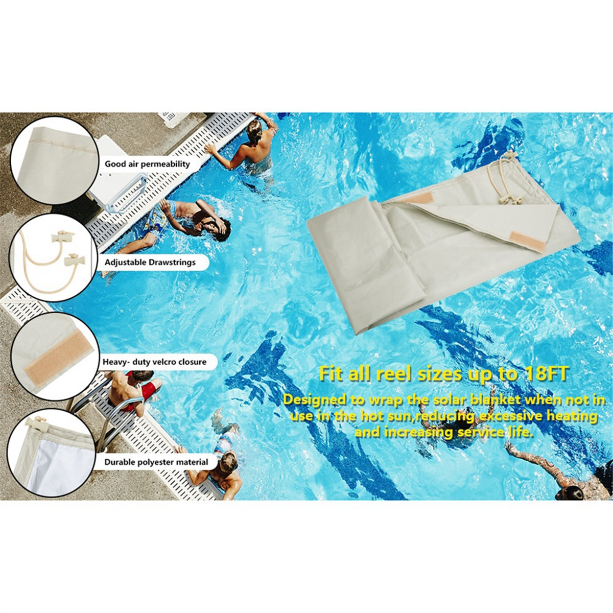 ABQR Swimming Pool Solar Reel  - Reel Cover บทวิจารณ์และราคา