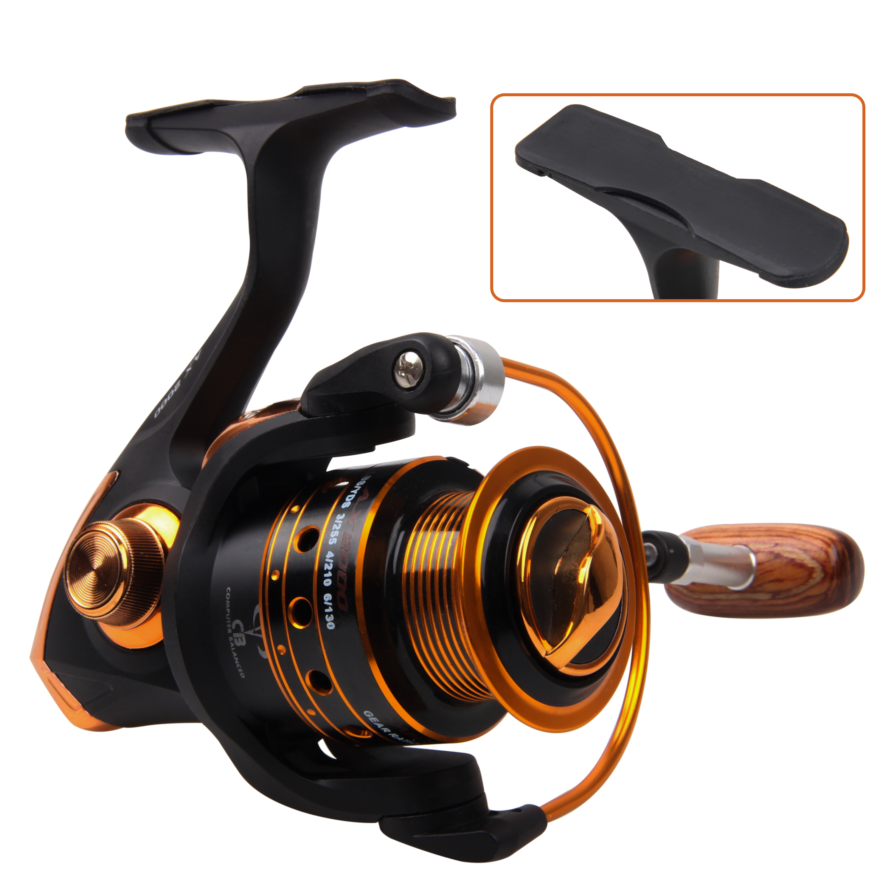 6pcs Black Rubber Fishing Reel - Trolling Reel บทวิจารณ์และราคา