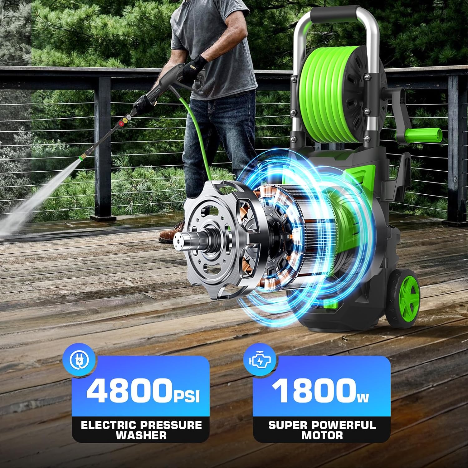 4800PSI Electric Pressure Wash - Electric Reel บทวิจารณ์และราคา