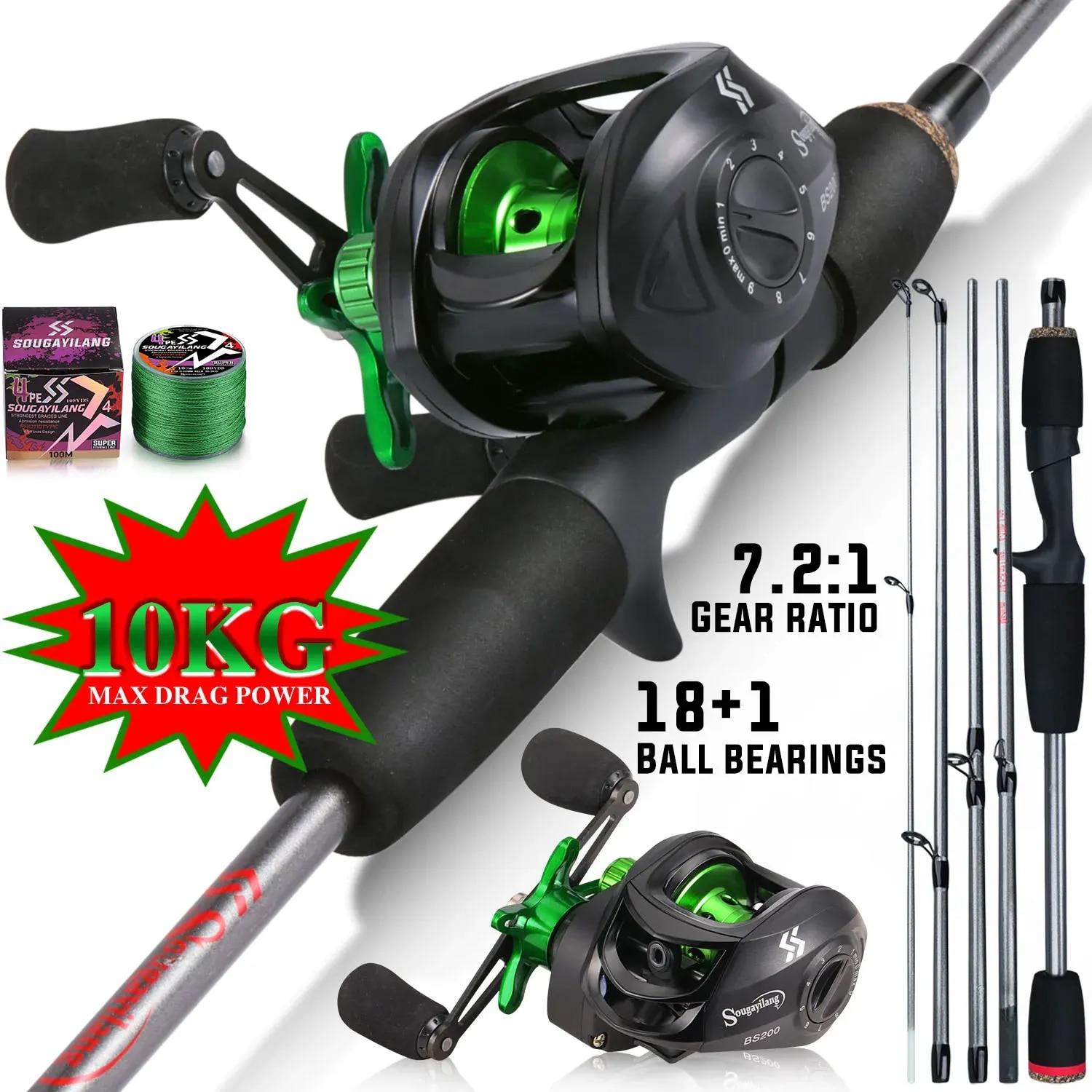 Sougayilang Fishing Rod Combo  - Spincast Reel บทวิจารณ์และราคา