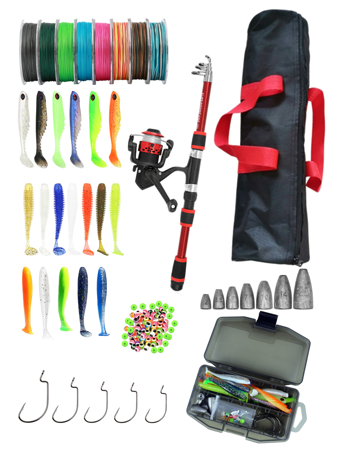 Fishing Rod Reel Combos Collap - Spincast Reel บทวิจารณ์และราคา