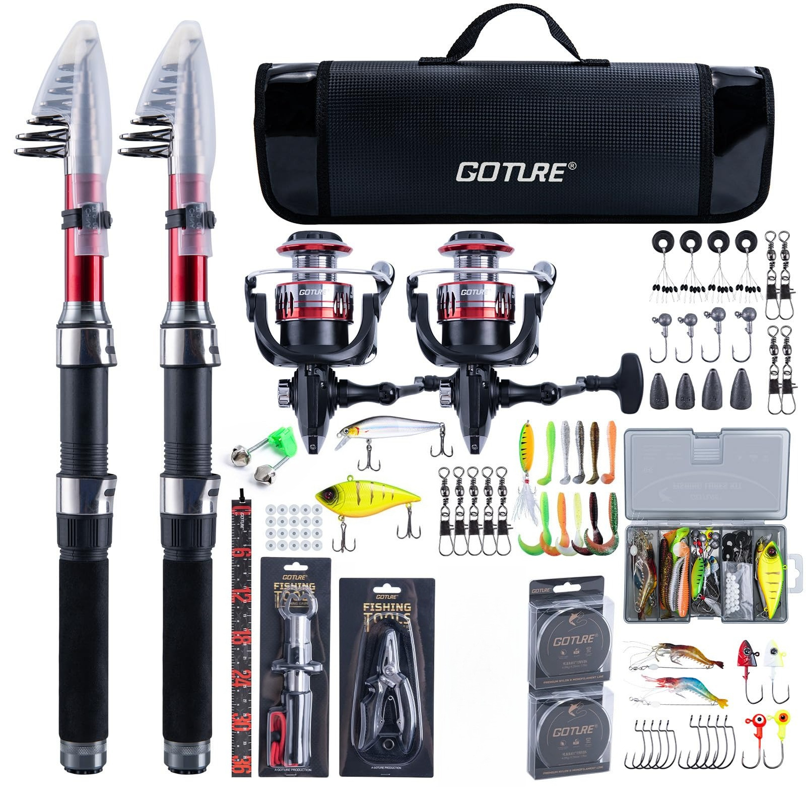 Goture 2Pcs Fishing Rod and 2P - Reel Bag บทวิจารณ์และราคา