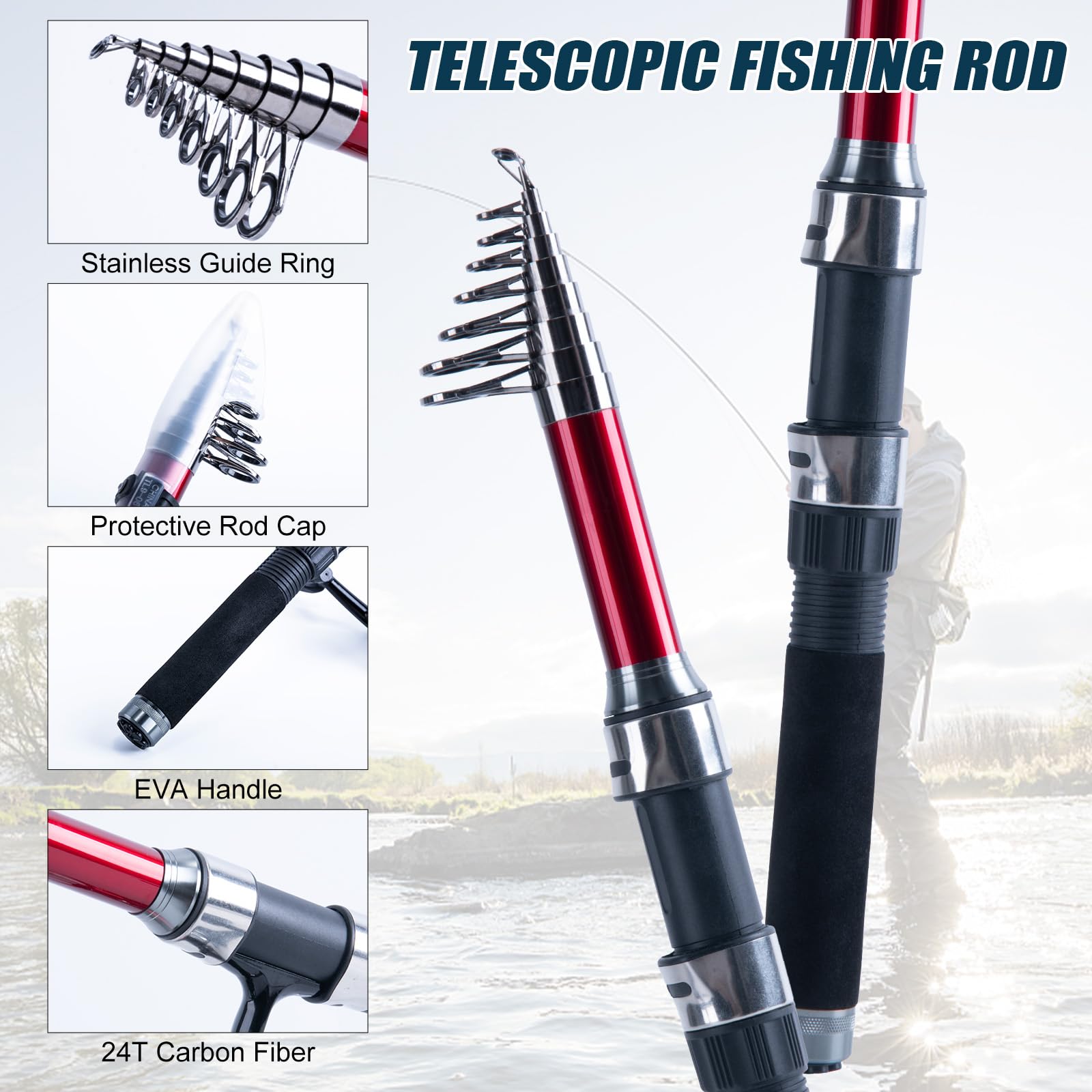 Goture 2Pcs Fishing Rod and 2P - Reel Bag บทวิจารณ์และราคา