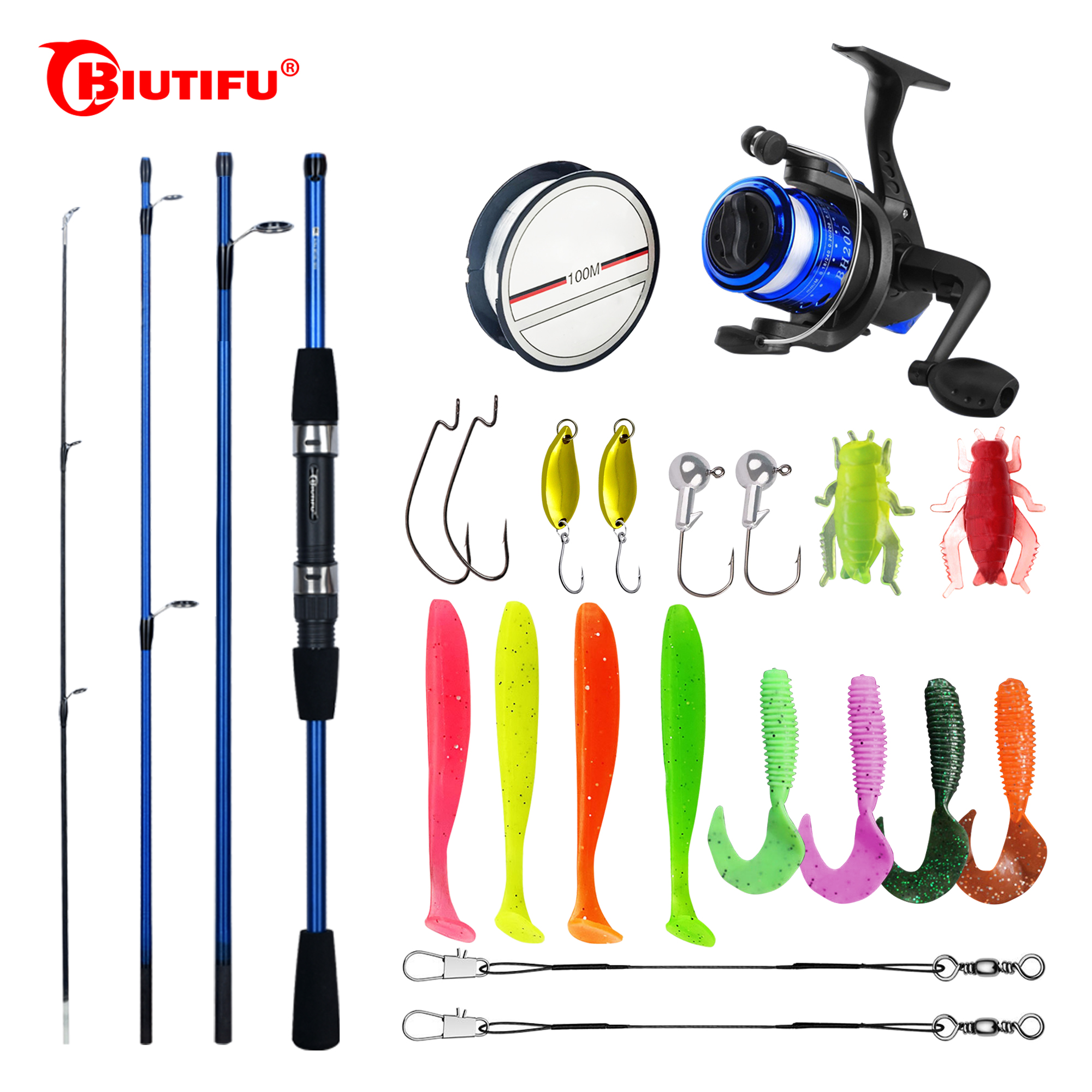 BIUTIFU Spinning Fishing Rod S - Spincast Reel บทวิจารณ์และราคา