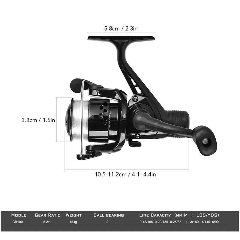 BRAVMAK 2.1/ 2.3 mTelescopic F - Spincast Reel บทวิจารณ์และราคา